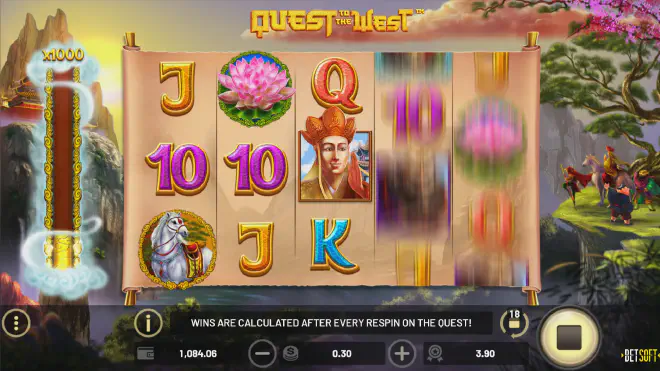 Отправете се на пътешествие към Запада с онлайн слота "Quest To The West"